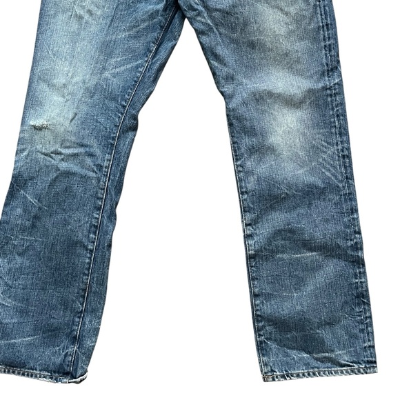 Denim & Supply Ralph Lauren Straight Jeans 38x32 Distressed Whiskered Denim - Picture 4 of 13